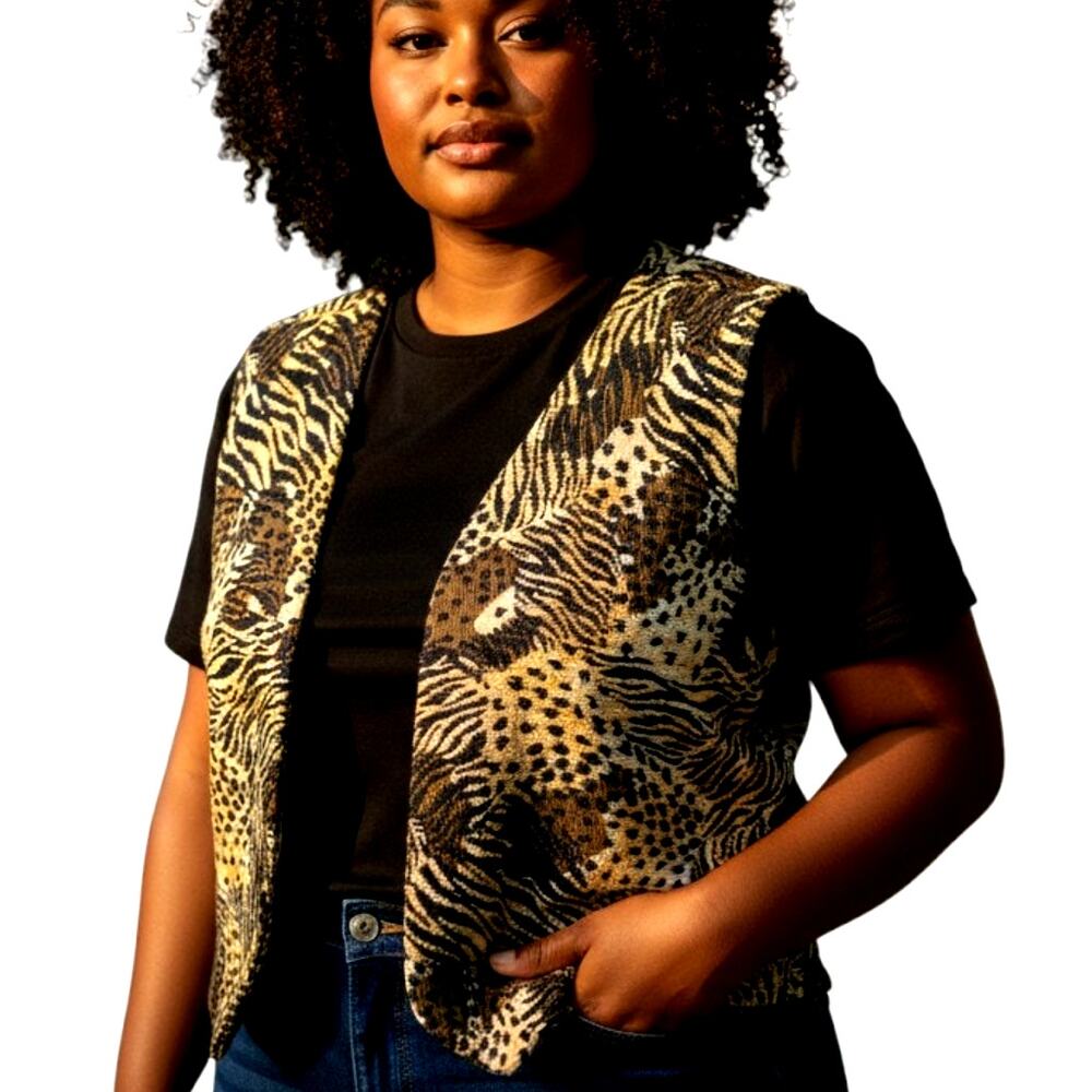 Maggy Barns 4X Brown Heavy Women's Quality Vest Plus Size 4XL 30W 32W